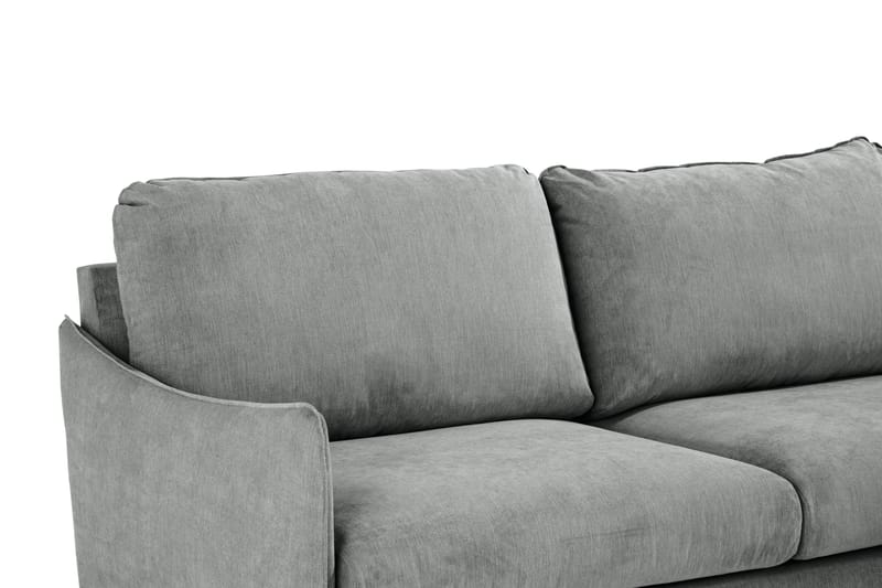 Trend Lyx 4-sits Högervänd L-formad Schäslongsoffa i Tyg - Grå - Möbler - Soffa - Divansoffor & schäslongsoffa