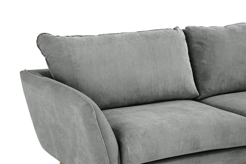 Trend Lyx 4-sits Högervänd L-formad Schäslongsoffa i Tyg - Grå - Möbler - Soffa - Divansoffor & schäslongsoffa