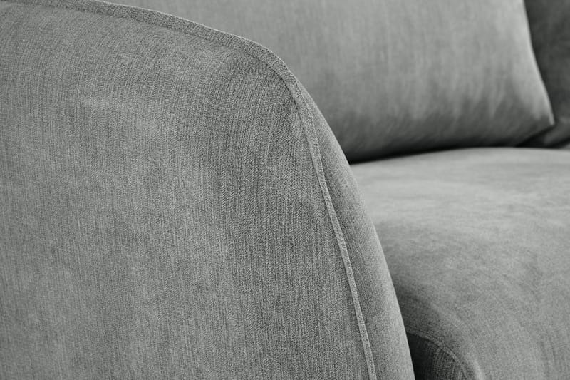Trend Lyx 4-sits Högervänd L-formad Schäslongsoffa i Tyg - Grå - Möbler - Soffa - Divansoffor & schäslongsoffa