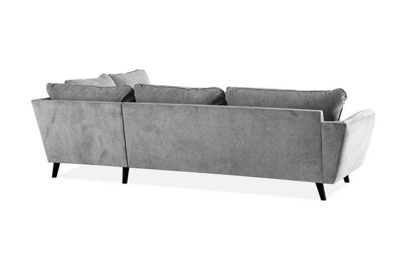 Trend Lyx 4-sits Högervänd L-formad Schäslongsoffa i Tyg - Grå - Möbler - Soffa - Divansoffor & schäslongsoffa - 4 sits soffa med divan