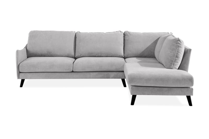 Trend Lyx 4-sits Högervänd L-formad Schäslongsoffa i Tyg - Ljusgrå - Möbler - Soffa - Divansoffor & schäslongsoffa