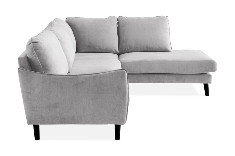 Trend Lyx 4-sits Högervänd L-formad Schäslongsoffa i Tyg - Ljusgrå - Möbler - Soffa - Divansoffor & schäslongsoffa