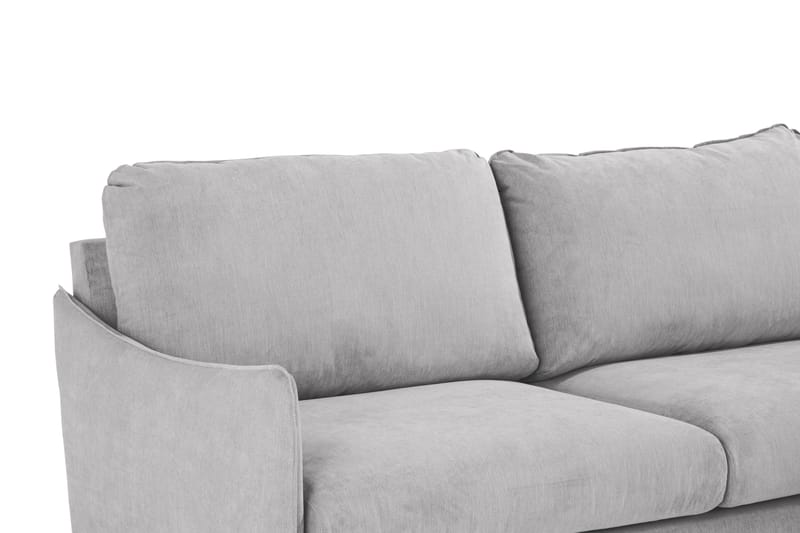 Trend Lyx 4-sits Högervänd L-formad Schäslongsoffa i Tyg - Ljusgrå - Möbler - Soffa - Divansoffor & schäslongsoffa