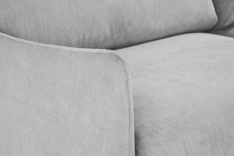 Trend Lyx 4-sits Högervänd L-formad Schäslongsoffa i Tyg - Ljusgrå - Möbler - Soffa - Divansoffor & schäslongsoffa