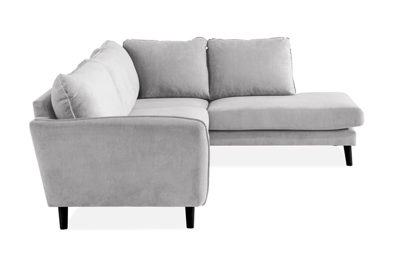 Trend Lyx 4-sits Högervänd L-formad Schäslongsoffa i Tyg - Ljusgrå - Möbler - Soffa - Divansoffor & schäslongsoffa