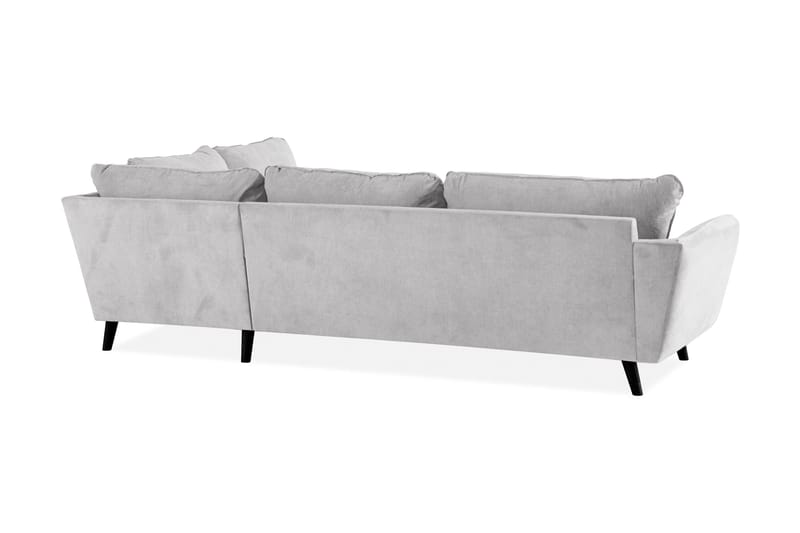 Trend Lyx 4-sits Högervänd L-formad Schäslongsoffa i Tyg - Ljusgrå - Möbler - Soffa - Divansoffor & schäslongsoffa