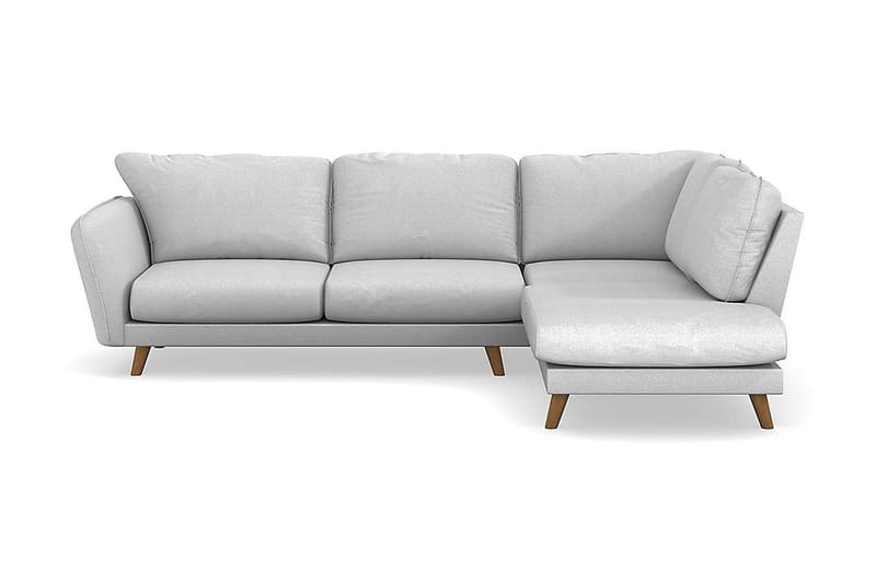 Trend Lyx 4-sits Högervänd L-formad Schäslongsoffa i Tyg - Ljusgrå - Möbler - Soffa - Divansoffor & schäslongsoffa