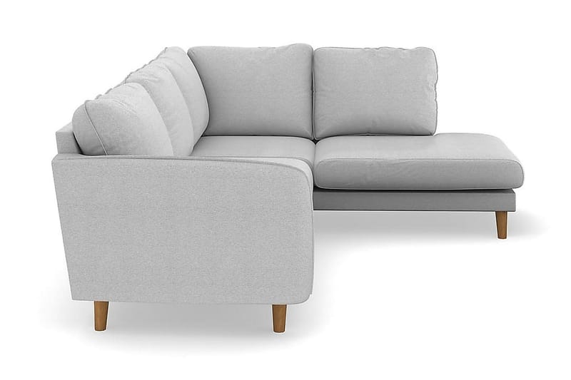 Trend Lyx 4-sits Högervänd L-formad Schäslongsoffa i Tyg - Ljusgrå - Möbler - Soffa - Divansoffor & schäslongsoffa