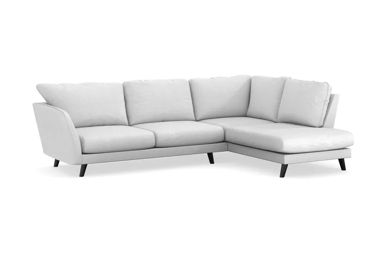 Trend Lyx 4-sits Högervänd L-formad Schäslongsoffa i Tyg - Ljusgrå - Möbler - Soffa - Divansoffor & schäslongsoffa
