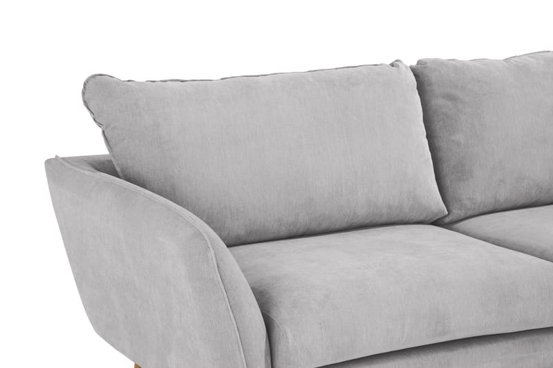 Trend Lyx 4-sits Högervänd L-formad Schäslongsoffa i Tyg - Ljusgrå - Möbler - Soffa - Divansoffor & schäslongsoffa - 4 sits soffa med divan