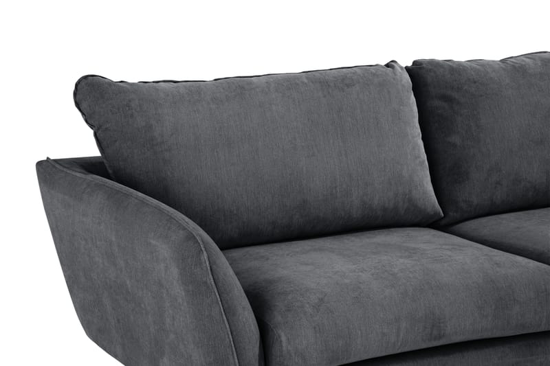 Trend Lyx 4-sits Högervänd L-formad Schäslongsoffa i Tyg - Mörkgrå - Möbler - Soffa - Divansoffor & schäslongsoffa