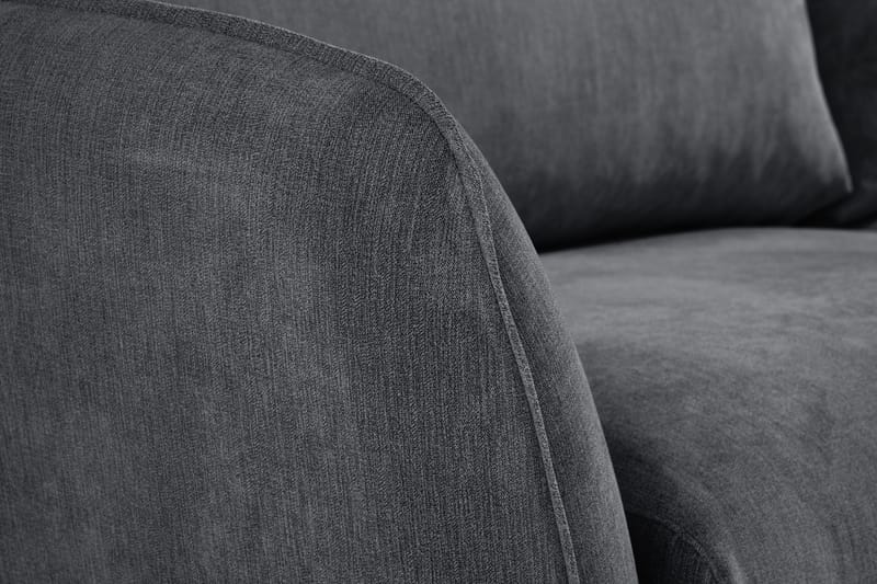 Trend Lyx 4-sits Högervänd L-formad Schäslongsoffa i Tyg - Mörkgrå - Möbler - Soffa - Divansoffor & schäslongsoffa