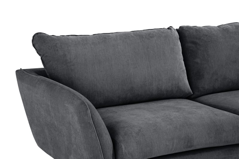 Trend Lyx 4-sits Högervänd L-formad Schäslongsoffa i Tyg - Mörkgrå - Möbler - Soffa - Divansoffor & schäslongsoffa - 4 sits soffa med divan