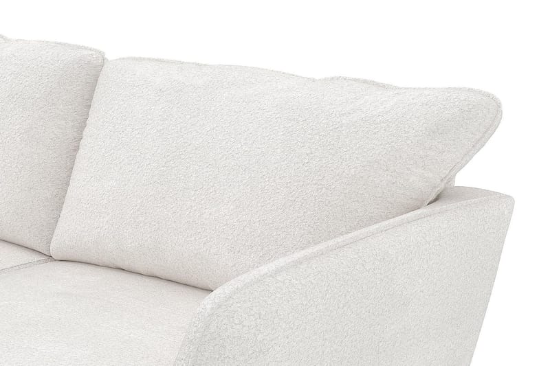 Trend Lyx 4-sits Vänstervänd L-formad Schäslongsoffa i Bouclé - Vit - Möbler - Soffa - Divansoffor & schäslongsoffa - 4 sits soffa med divan