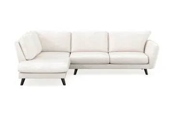 Trend Lyx 4-sits Vänstervänd L-formad Schäslongsoffa i Bouclé - Vit - Möbler - Soffa - Divansoffor & schäslongsoffa