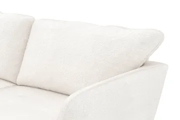 Trend Lyx 4-sits Vänstervänd L-formad Schäslongsoffa i Bouclé - Vit - Möbler - Soffa - Divansoffor & schäslongsoffa