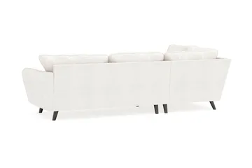Trend Lyx 4-sits Vänstervänd L-formad Schäslongsoffa i Bouclé - Vit - Möbler - Soffa - Divansoffor & schäslongsoffa
