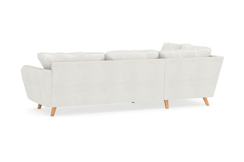 Trend Lyx 4-sits Vänstervänd L-formad Schäslongsoffa i Bouclé - Vit - Möbler - Soffa - Divansoffor & schäslongsoffa - 4 sits soffa med divan