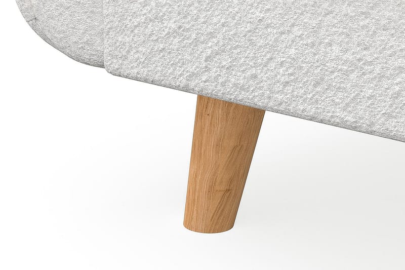 Trend Lyx 4-sits Vänstervänd L-formad Schäslongsoffa i Bouclé - Vit - Möbler - Soffa - Divansoffor & schäslongsoffa - 4 sits soffa med divan