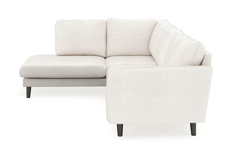 Trend Lyx 4-sits Vänstervänd L-formad Schäslongsoffa i Bouclé - Vit - Möbler - Soffa - Divansoffor & schäslongsoffa