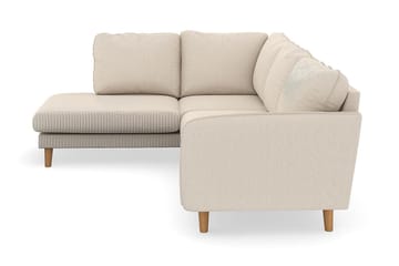Trend Lyx 4-sits Vänstervänd L-formad Schäslongsoffa i Manchester - Beige - Möbler - Soffa - Divansoffor & schäslongsoffa