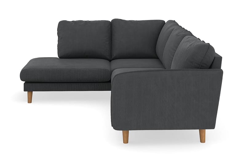 Trend Lyx 4-sits Vänstervänd L-formad Schäslongsoffa i Manchester - Mörkgrå - Möbler - Soffa - Divansoffor & schäslongsoffa