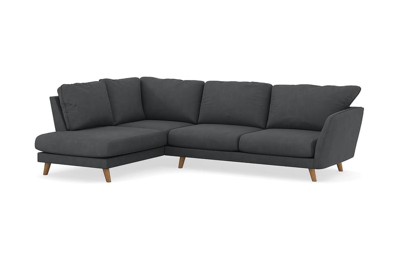 Trend Lyx 4-sits Vänstervänd L-formad Schäslongsoffa i Manchester - Mörkgrå - Möbler - Soffa - Divansoffor & schäslongsoffa