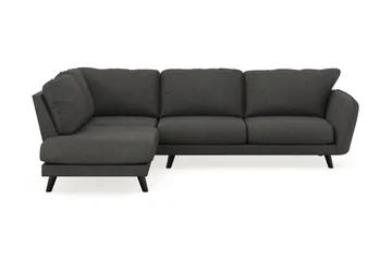 Trend Lyx 4-sits Vänstervänd L-formad Schäslongsoffa i Manchester - Mörkgrå - Möbler - Soffa - Divansoffor & schäslongsoffa