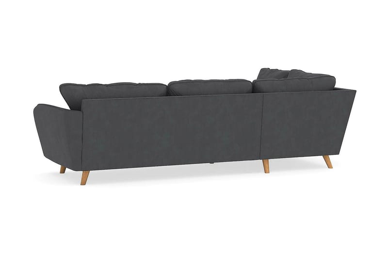 Trend Lyx 4-sits Vänstervänd L-formad Schäslongsoffa i Manchester - Mörkgrå - Möbler - Soffa - Divansoffor & schäslongsoffa - 4 sits soffa med divan