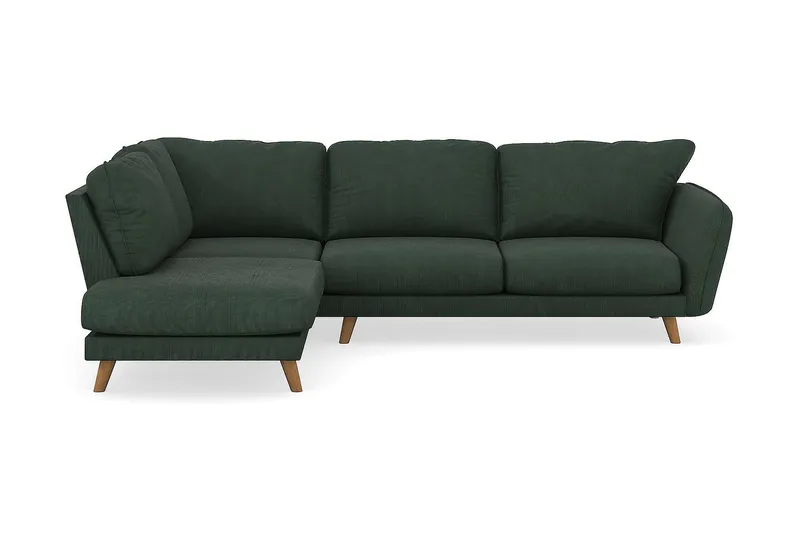 Trend Lyx 4-sits Vänstervänd L-formad Schäslongsoffa i Manchester - Mörkgrön - Möbler - Soffa - Divansoffor & schäslongsoffa - 4 sits soffa med divan
