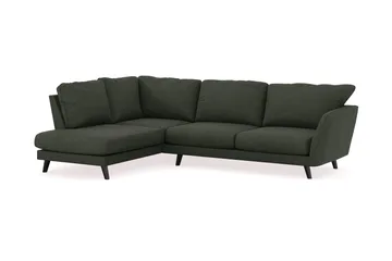 Trend Lyx 4-sits Vänstervänd L-formad Schäslongsoffa i Manchester - Mörkgrön - Möbler - Soffa - Divansoffor & schäslongsoffa