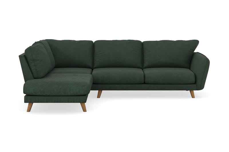 Trend Lyx 4-sits Vänstervänd L-formad Schäslongsoffa i Manchester - Mörkgrön - Möbler - Soffa - Divansoffor & schäslongsoffa