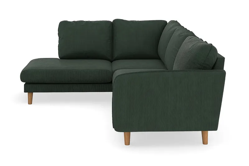 Trend Lyx 4-sits Vänstervänd L-formad Schäslongsoffa i Manchester - Mörkgrön - Möbler - Soffa - Divansoffor & schäslongsoffa - 4 sits soffa med divan
