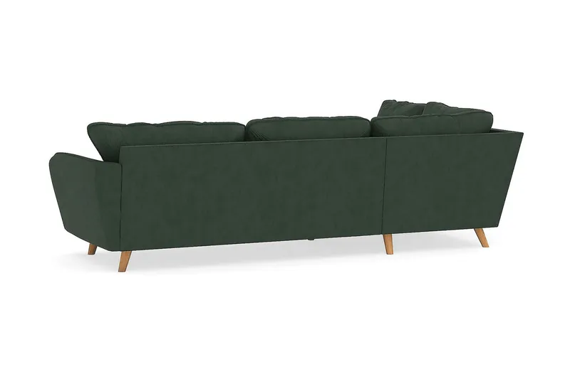 Trend Lyx 4-sits Vänstervänd L-formad Schäslongsoffa i Manchester - Mörkgrön - Möbler - Soffa - Divansoffor & schäslongsoffa - 4 sits soffa med divan
