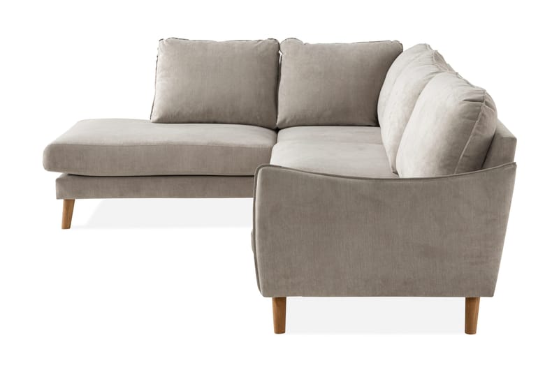 Trend Lyx 4-sits Vänstervänd L-formad Schäslongsoffa i Tyg - Beige - Möbler - Soffa - Divansoffor & schäslongsoffa - 4 sits soffa med divan