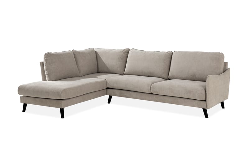 Trend Lyx 4-sits Vänstervänd L-formad Schäslongsoffa i Tyg - Beige - Möbler - Soffa - Divansoffor & schäslongsoffa
