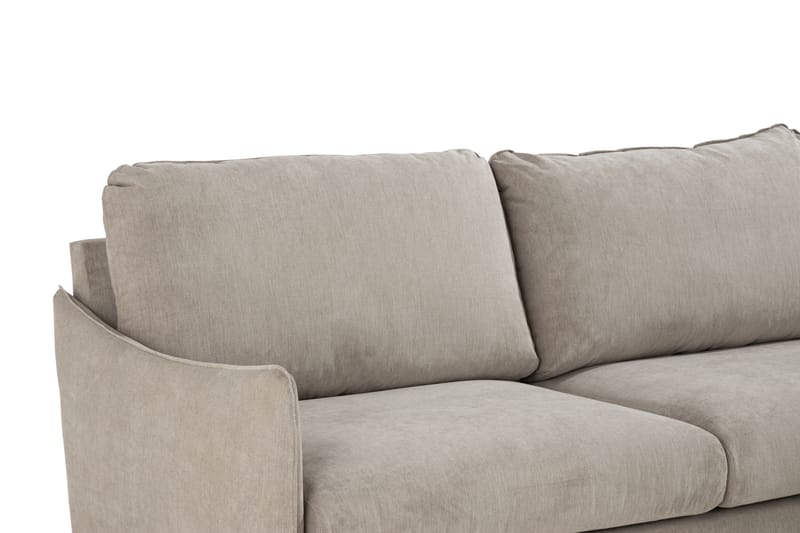Trend Lyx 4-sits Vänstervänd L-formad Schäslongsoffa i Tyg - Beige - Möbler - Soffa - Divansoffor & schäslongsoffa