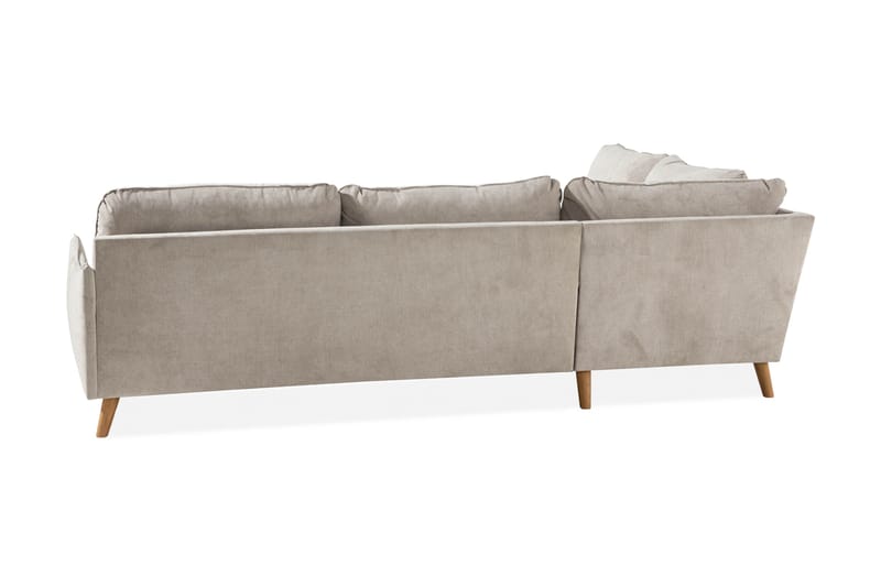 Trend Lyx 4-sits Vänstervänd L-formad Schäslongsoffa i Tyg - Beige - Möbler - Soffa - Divansoffor & schäslongsoffa