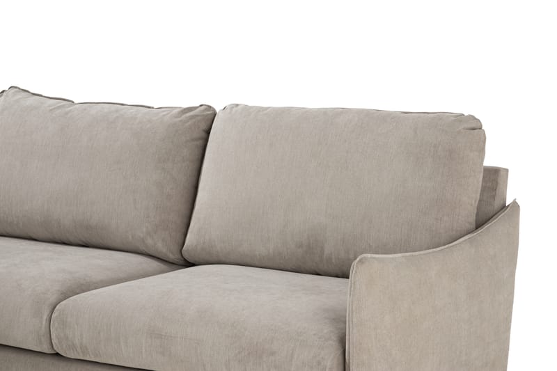 Trend Lyx 4-sits Vänstervänd L-formad Schäslongsoffa i Tyg - Beige - Möbler - Soffa - Divansoffor & schäslongsoffa