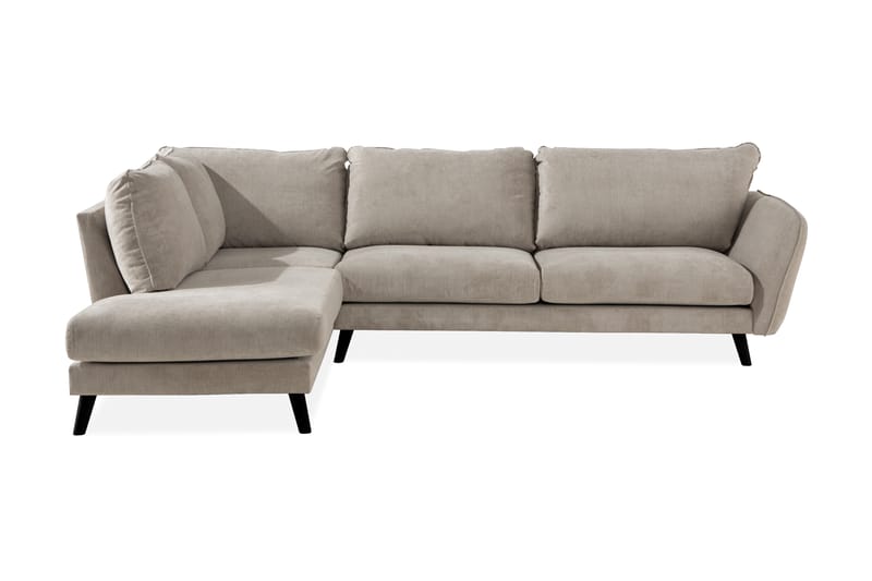 Trend Lyx 4-sits Vänstervänd L-formad Schäslongsoffa i Tyg - Beige - Möbler - Soffa - Divansoffor & schäslongsoffa