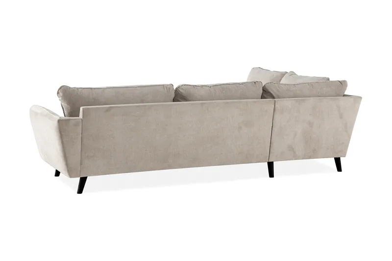 Trend Lyx 4-sits Vänstervänd L-formad Schäslongsoffa i Tyg - Beige - Möbler - Soffa - Divansoffor & schäslongsoffa - 4 sits soffa med divan