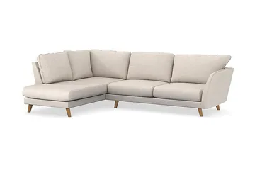 Trend Lyx 4-sits Vänstervänd L-formad Schäslongsoffa i Tyg - Beige - Möbler - Soffa - Divansoffor & schäslongsoffa