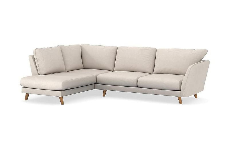 Trend Lyx 4-sits Vänstervänd L-formad Schäslongsoffa i Tyg - Beige - Möbler - Soffa - Divansoffor & schäslongsoffa - 4 sits soffa med divan