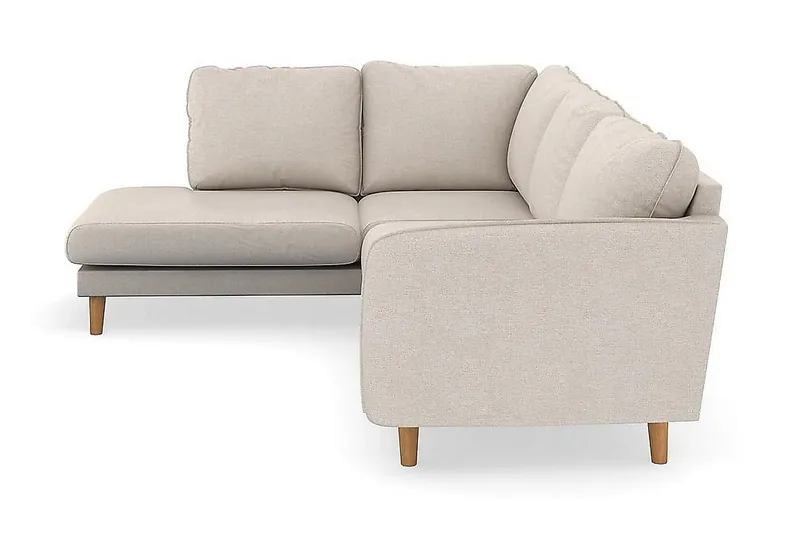 Trend Lyx 4-sits Vänstervänd L-formad Schäslongsoffa i Tyg - Beige - Möbler - Soffa - Divansoffor & schäslongsoffa - 4 sits soffa med divan