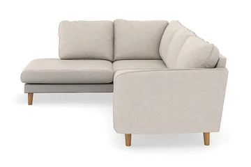 Trend Lyx 4-sits Vänstervänd L-formad Schäslongsoffa i Tyg - Beige - Möbler - Soffa - Divansoffor & schäslongsoffa