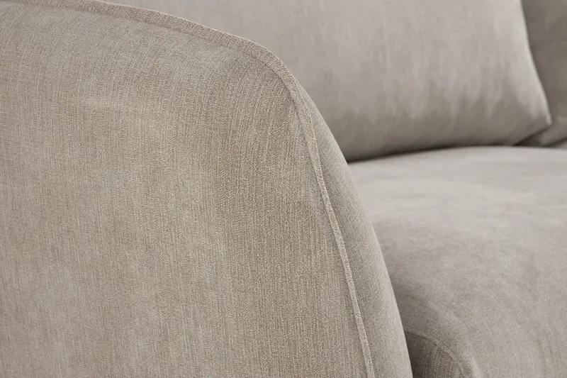 Trend Lyx 4-sits Vänstervänd L-formad Schäslongsoffa i Tyg - Beige - Möbler - Soffa - Divansoffor & schäslongsoffa - 4 sits soffa med divan