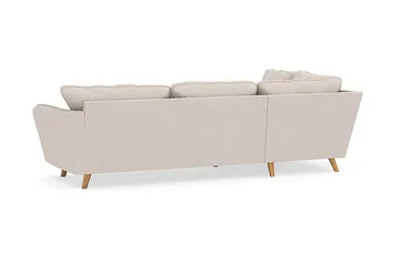 Trend Lyx 4-sits Vänstervänd L-formad Schäslongsoffa i Tyg - Beige - Möbler - Soffa - Divansoffor & schäslongsoffa