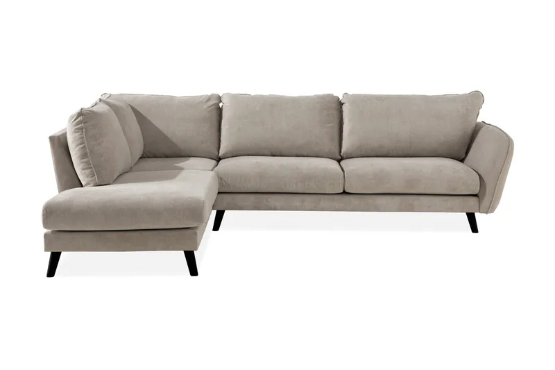 Trend Lyx 4-sits Vänstervänd L-formad Schäslongsoffa i Tyg - Beige - Möbler - Soffa - Divansoffor & schäslongsoffa - 4 sits soffa med divan