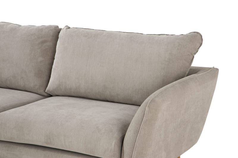 Trend Lyx 4-sits Vänstervänd L-formad Schäslongsoffa i Tyg - Beige - Möbler - Soffa - Divansoffor & schäslongsoffa - 4 sits soffa med divan