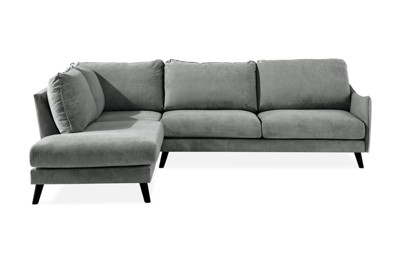 Trend Lyx 4-sits Vänstervänd L-formad Schäslongsoffa i Tyg - Grå - Möbler - Soffa - Divansoffor & schäslongsoffa